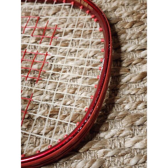 New! Vintage Wilson Staff Pro Mid Plus High Beam Series Red White Racket & Case - Picture 8 of 8